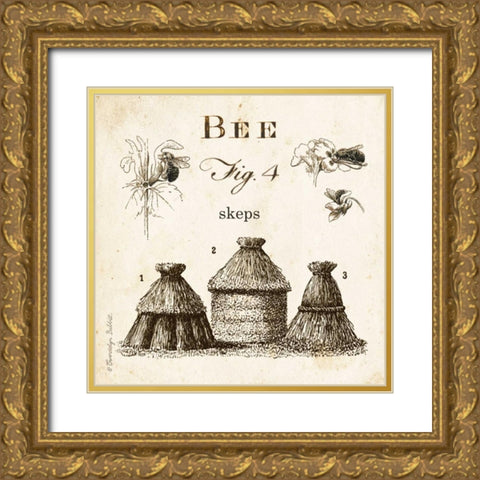 Bee Fig 4 Gold Ornate Wood Framed Art Print with Double Matting by Babbitt, Gwendolyn