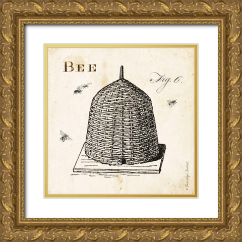 Bee Hive Fig 6 Gold Ornate Wood Framed Art Print with Double Matting by Babbitt, Gwendolyn