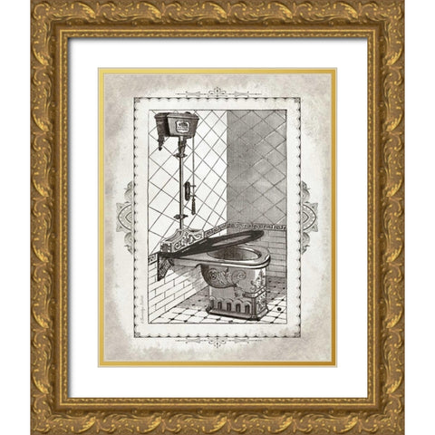 Victorian Toilet I Gold Ornate Wood Framed Art Print with Double Matting by Babbitt, Gwendolyn