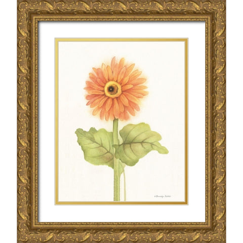 Happy Flowers II Gold Ornate Wood Framed Art Print with Double Matting by Babbitt, Gwendolyn