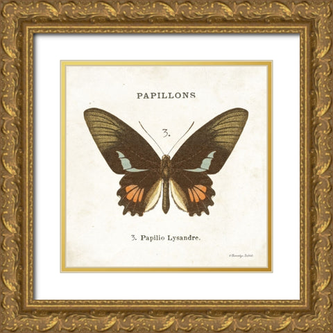 Butterfly III Gold Ornate Wood Framed Art Print with Double Matting by Babbitt, Gwendolyn