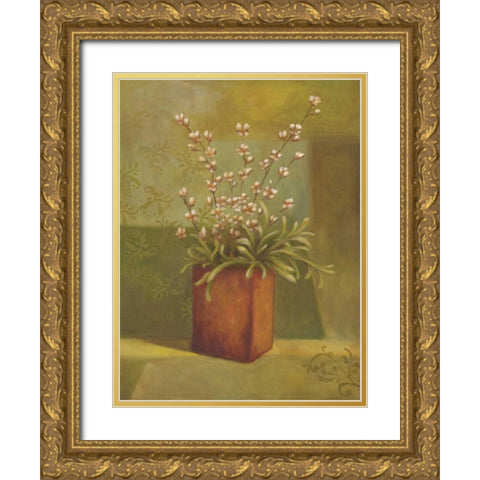Orchids II Gold Ornate Wood Framed Art Print with Double Matting by Belamar, Ella