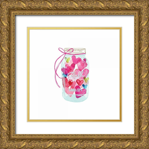 I Heart You II Gold Ornate Wood Framed Art Print with Double Matting by Berrenson, Sara