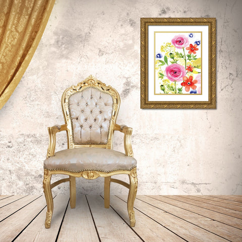 Rose Rhapsody II Gold Ornate Wood Framed Art Print with Double Matting by Berrenson, Sara