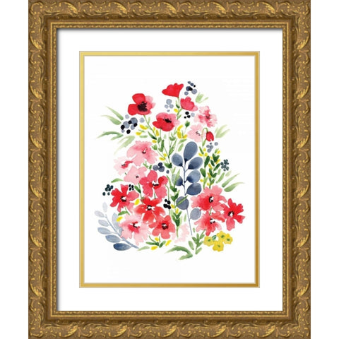 Spring Blooms II Gold Ornate Wood Framed Art Print with Double Matting by Berrenson, Sara