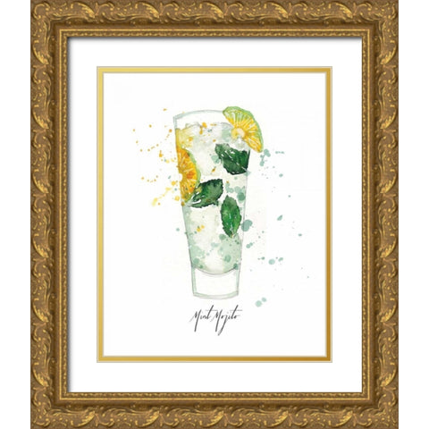 Mint Mojito Gold Ornate Wood Framed Art Print with Double Matting by Berrenson, Sara