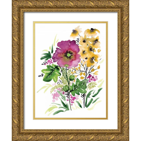 Purple Bliss Gold Ornate Wood Framed Art Print with Double Matting by Berrenson, Sara