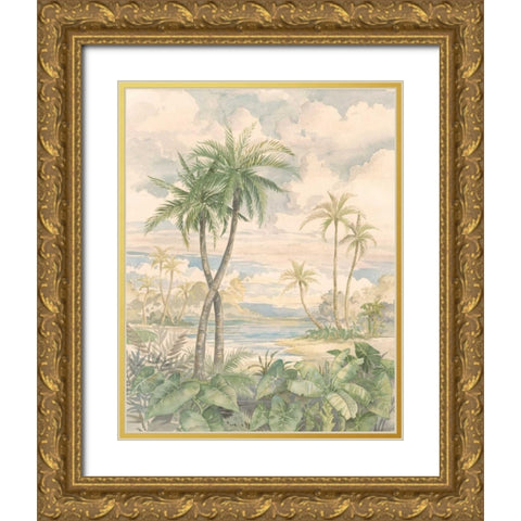 Cabana Bay I Gold Ornate Wood Framed Art Print with Double Matting by Brent, Paul