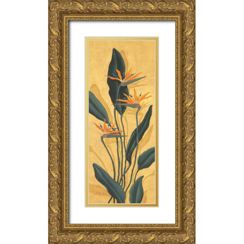 Bird of Paradise Gold Ornate Wood Framed Art Print with Double Matting by Brent, Paul