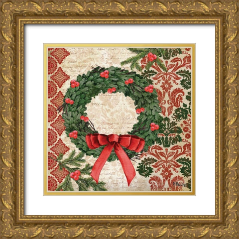 Elegant Christmas II Gold Ornate Wood Framed Art Print with Double Matting by Brent, Paul