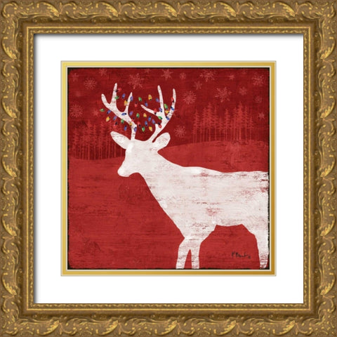 Woodland Holiday II Gold Ornate Wood Framed Art Print with Double Matting by Brent, Paul