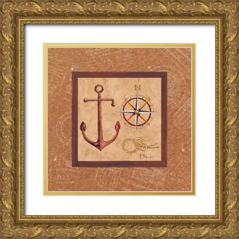 Newport I Gold Ornate Wood Framed Art Print with Double Matting by Brent, Paul