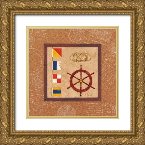 Newport II Gold Ornate Wood Framed Art Print with Double Matting by Brent, Paul
