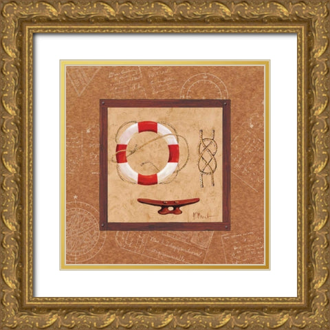 Newport III Gold Ornate Wood Framed Art Print with Double Matting by Brent, Paul