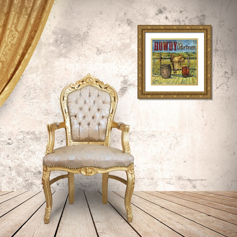 Howdy Partner I Gold Ornate Wood Framed Art Print with Double Matting by Brent, Paul