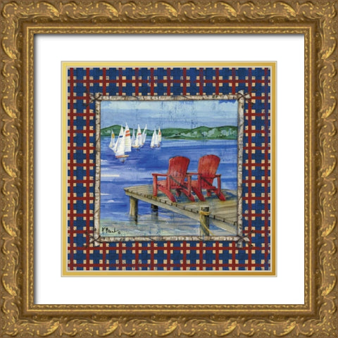 Cypress Lake II Gold Ornate Wood Framed Art Print with Double Matting by Brent, Paul