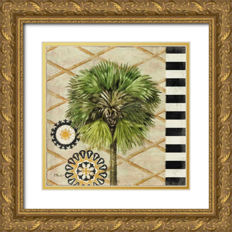 Knox Palm Tree II Gold Ornate Wood Framed Art Print with Double Matting by Brent, Paul