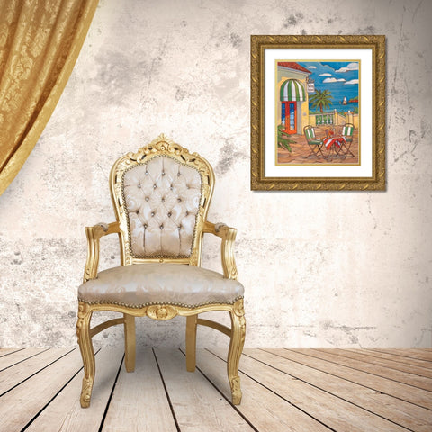 Bistro St. Emil Gold Ornate Wood Framed Art Print with Double Matting by Brent, Paul