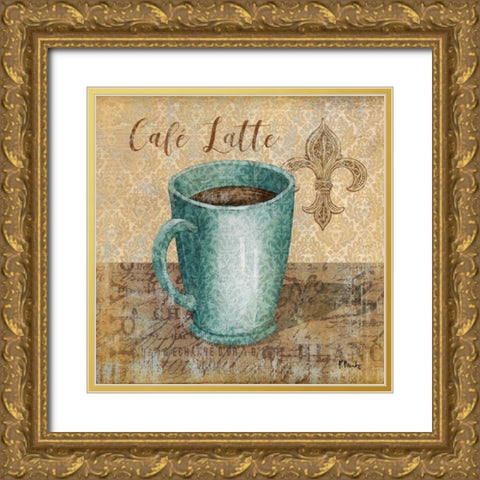 Bonjour Cafe II Gold Ornate Wood Framed Art Print with Double Matting by Brent, Paul