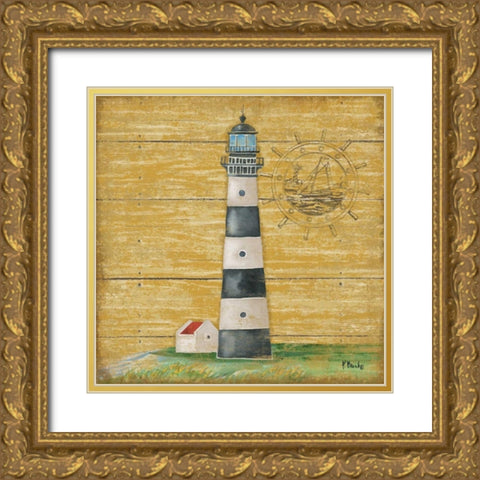 Boothbay Lighthouse II Gold Ornate Wood Framed Art Print with Double Matting by Brent, Paul