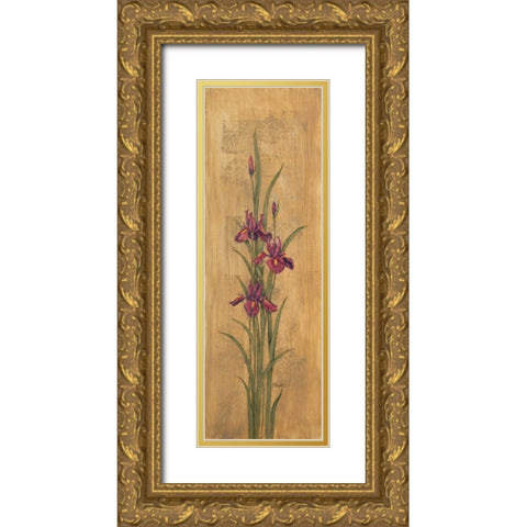 Iris of Delos II Gold Ornate Wood Framed Art Print with Double Matting by Brent, Paul