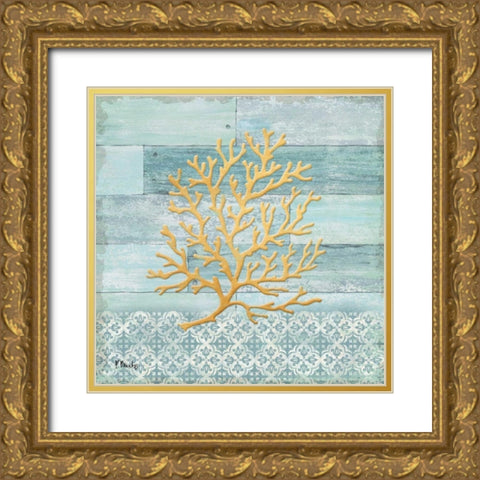 Clearwater Coral I Gold Ornate Wood Framed Art Print with Double Matting by Brent, Paul