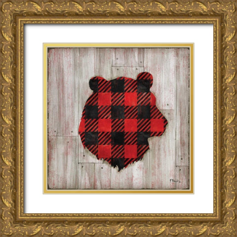 Logan Lodge III Gold Ornate Wood Framed Art Print with Double Matting by Brent, Paul