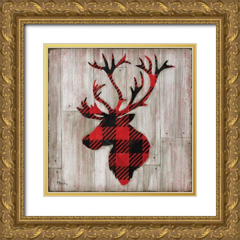 Logan Lodge IV Gold Ornate Wood Framed Art Print with Double Matting by Brent, Paul
