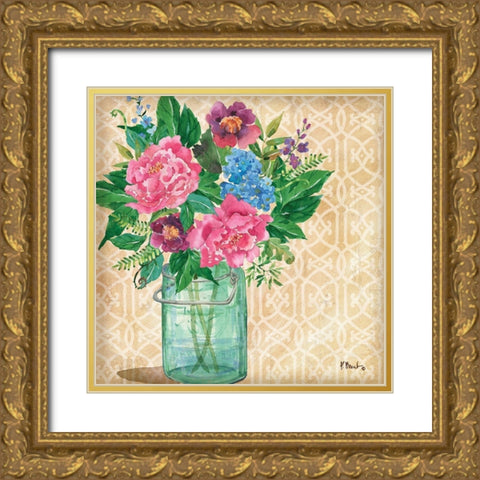 Juliette Vase I Gold Ornate Wood Framed Art Print with Double Matting by Brent, Paul