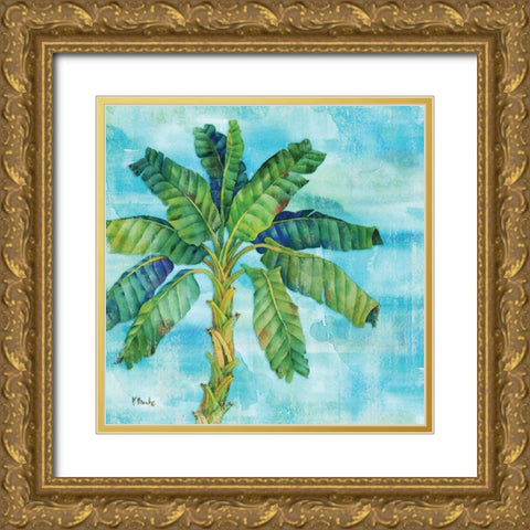 Arianna Palm I Gold Ornate Wood Framed Art Print with Double Matting by Brent, Paul