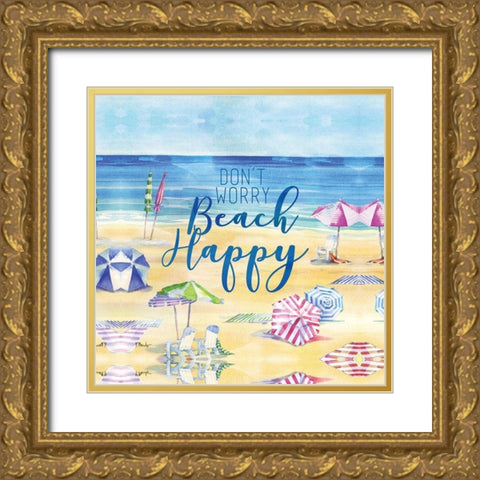 Beach Inspiration IV Gold Ornate Wood Framed Art Print with Double Matting by Brent, Paul