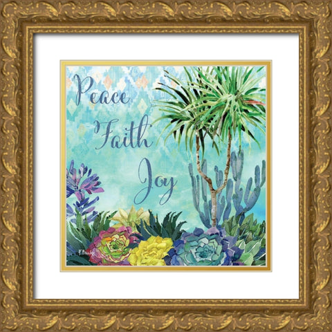Succulent Inspiration I Gold Ornate Wood Framed Art Print with Double Matting by Brent, Paul