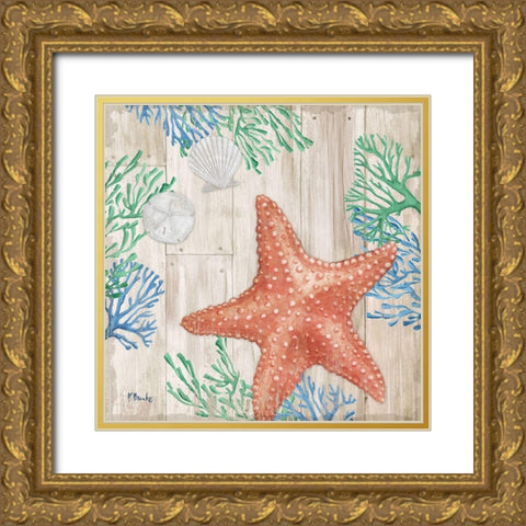 Clearwater Sealife II Gold Ornate Wood Framed Art Print with Double Matting by Brent, Paul