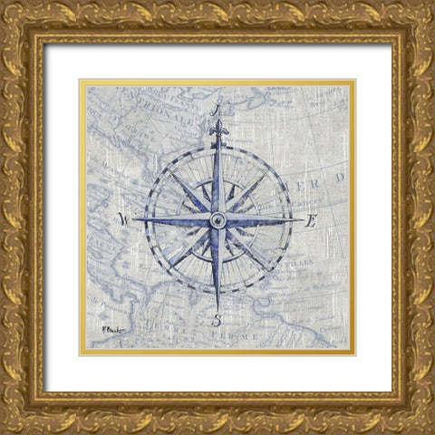 Vintage Nautical II Gold Ornate Wood Framed Art Print with Double Matting by Brent, Paul