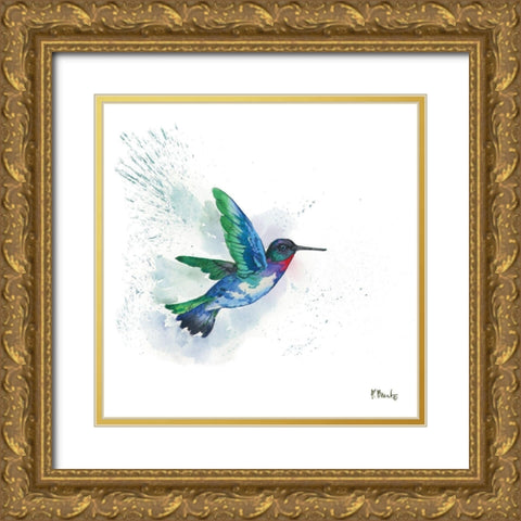 Arianna Hummingbird I Gold Ornate Wood Framed Art Print with Double Matting by Brent, Paul