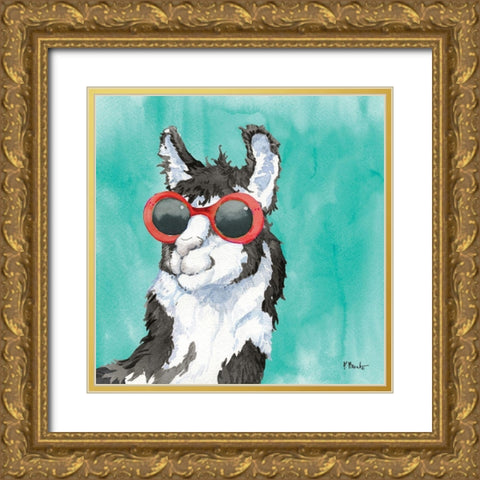 Sunny Farm VIII Gold Ornate Wood Framed Art Print with Double Matting by Brent, Paul