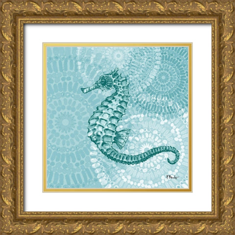 Mandala Sealife II Gold Ornate Wood Framed Art Print with Double Matting by Brent, Paul