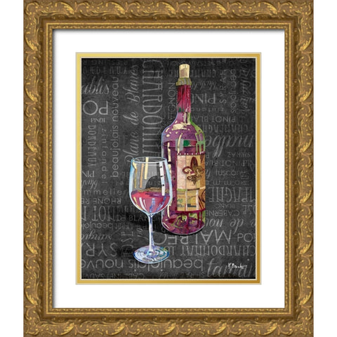 Sundried Wine I Gold Ornate Wood Framed Art Print with Double Matting by Brent, Paul