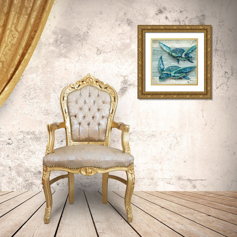 Northpoint Sealife IV Gold Ornate Wood Framed Art Print with Double Matting by Brent, Paul