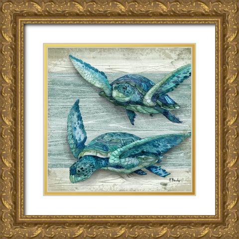 Northpoint Sealife IV Gold Ornate Wood Framed Art Print with Double Matting by Brent, Paul