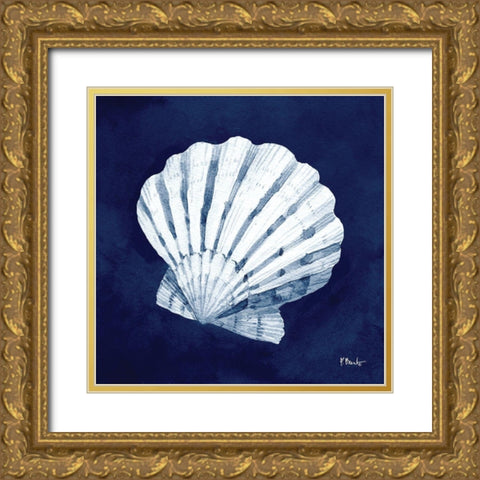 Cyano Shells II Gold Ornate Wood Framed Art Print with Double Matting by Brent, Paul