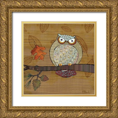 Awesome Owls III Gold Ornate Wood Framed Art Print with Double Matting by Brent, Paul