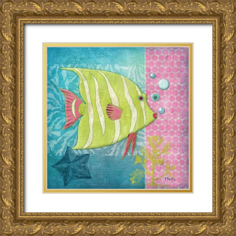 Fantasy Reef II Gold Ornate Wood Framed Art Print with Double Matting by Brent, Paul