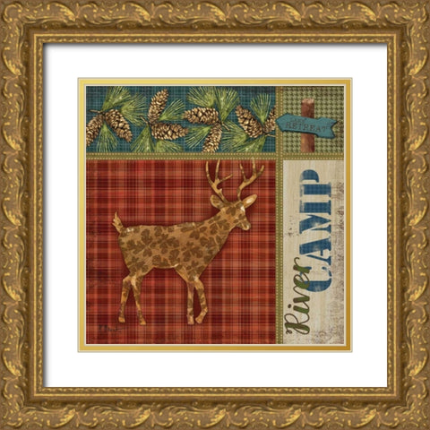 Camp Creek III Gold Ornate Wood Framed Art Print with Double Matting by Brent, Paul