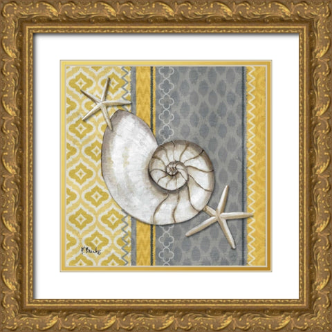 Santa Cruz Shells I Gold Ornate Wood Framed Art Print with Double Matting by Brent, Paul