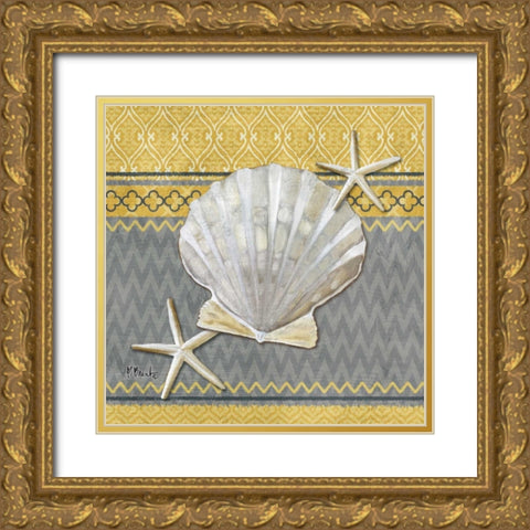 Santa Cruz Shells III Gold Ornate Wood Framed Art Print with Double Matting by Brent, Paul