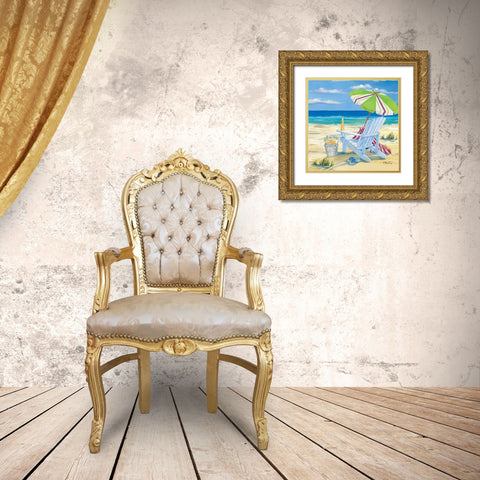 5 oclock Beach II Gold Ornate Wood Framed Art Print with Double Matting by Brent, Paul