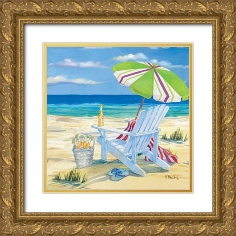 5 oclock Beach II Gold Ornate Wood Framed Art Print with Double Matting by Brent, Paul