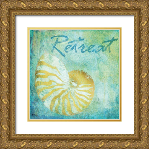 Caribbean Shells I Gold Ornate Wood Framed Art Print with Double Matting by Brent, Paul