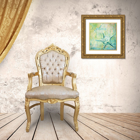 Caribbean Shells IV Gold Ornate Wood Framed Art Print with Double Matting by Brent, Paul